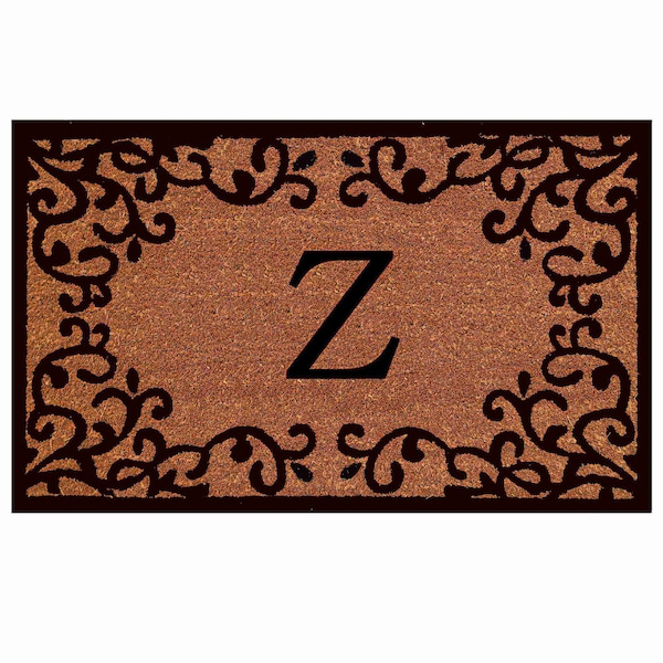 Calloway Mills Monogram Door Mat, Natural, Black, 18 in W x 30 in L 180021830Z - main